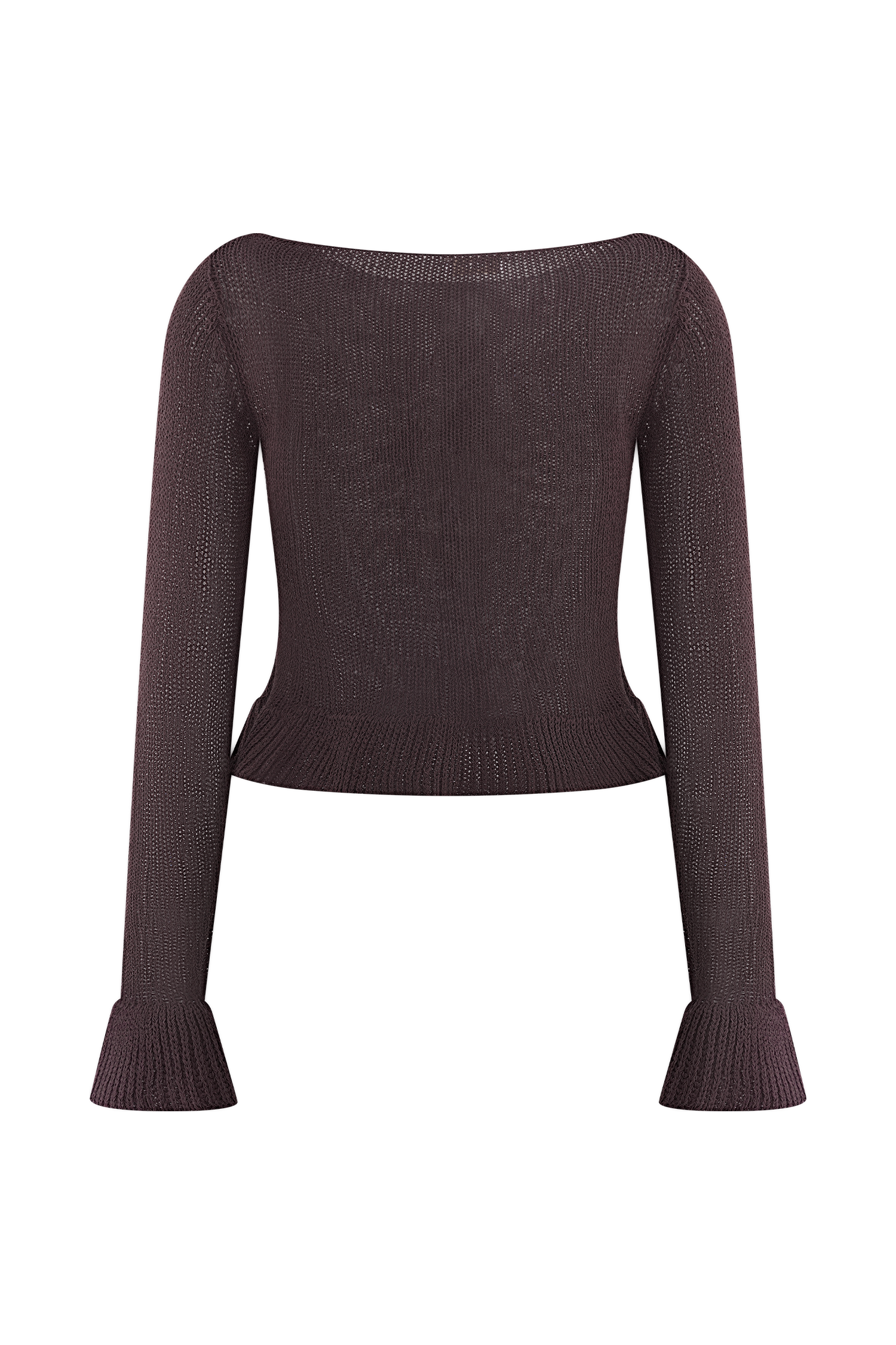 Eleanor Knit Frill Cardigan in Chocolate – Chic&Drifts