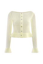 Eleanor Knit Frill Cardigan in White – Chic&Drifts