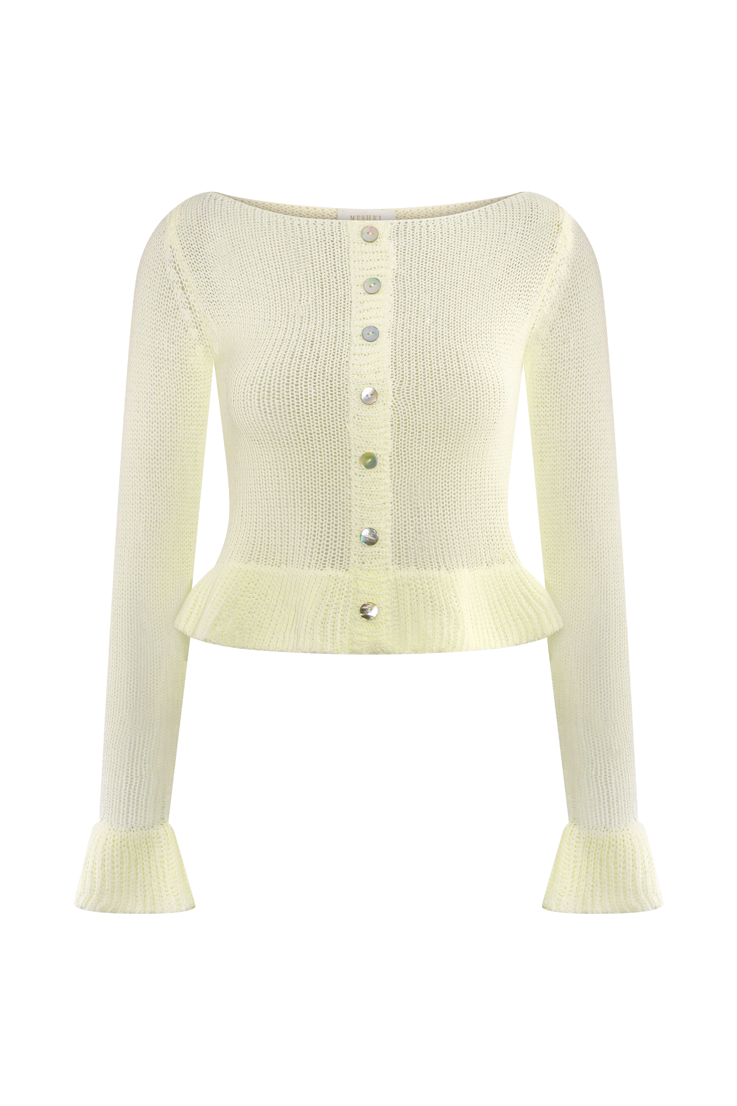 Eleanor Knit Frill Cardigan in White – Chic&Drifts