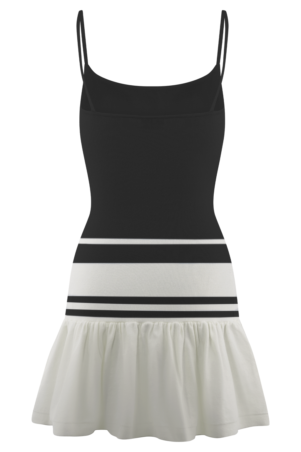 Ellison Contrast Knit Mini Dress in Black/White – Chic&Drifts