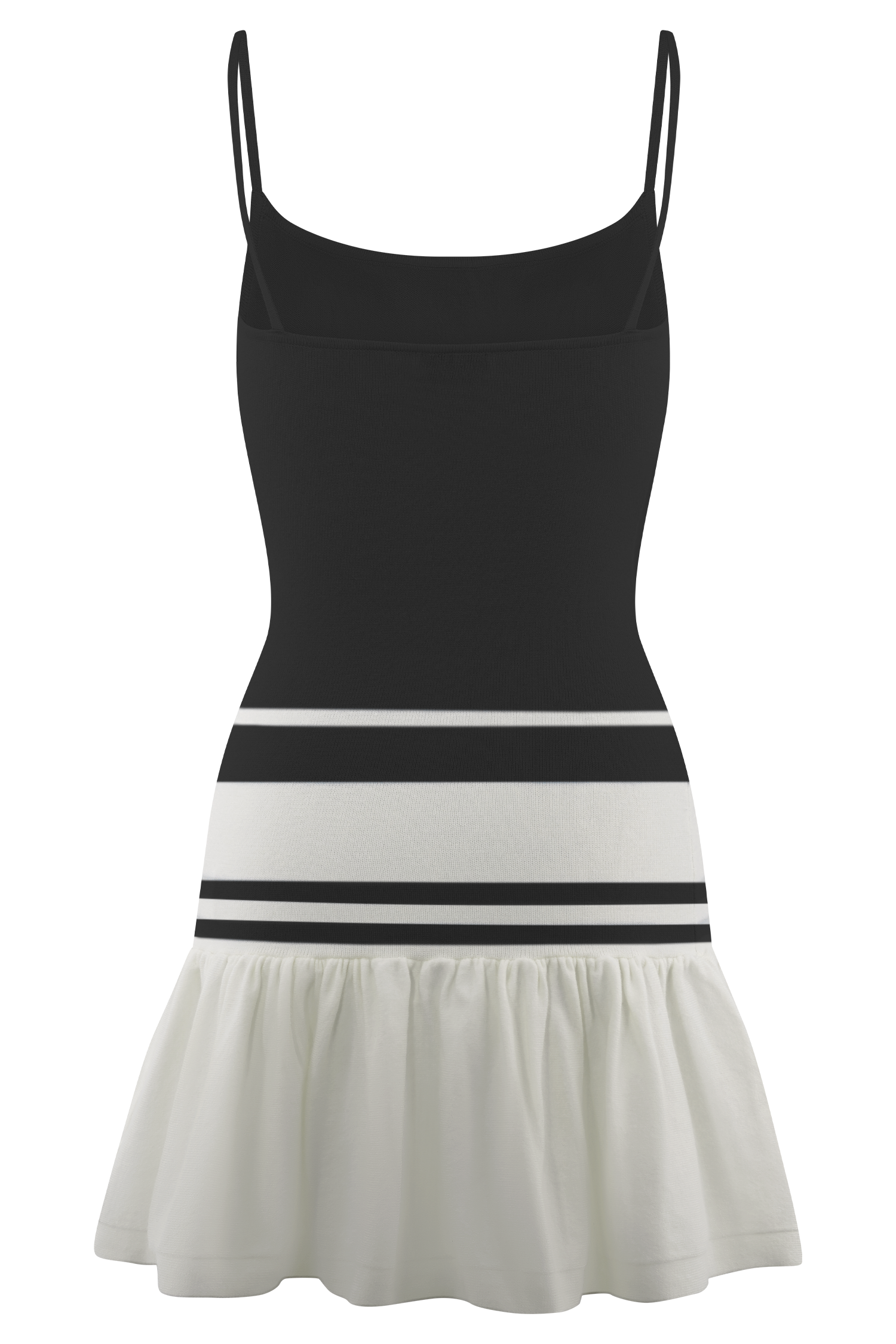 Ellison Contrast Knit Mini Dress in Black/White – Chic&Drifts