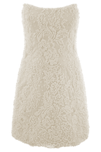 Eva Hand Beaded Pearl & Lace Mini Dress in White – Chic&Drifts