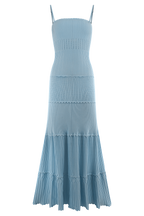 Finley Pointelle Knit Maxi Dress in Cornflower Blue – Chic&Drifts