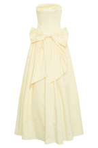 Frances Strapless Bow Maxi Dress in Lemon – Chic&Drifts