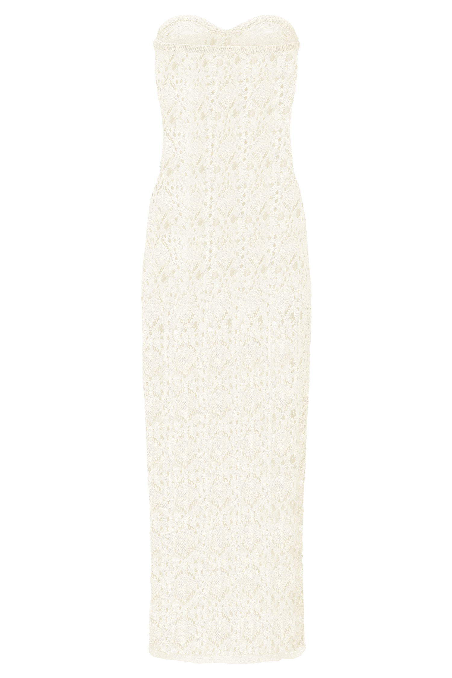 Aeline Strapless Crochet Knit Top in Ivory – Chic&Drifts