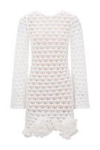 Aileen Ruffle Crochet Mini Dress in Ivory – Chic&Drifts