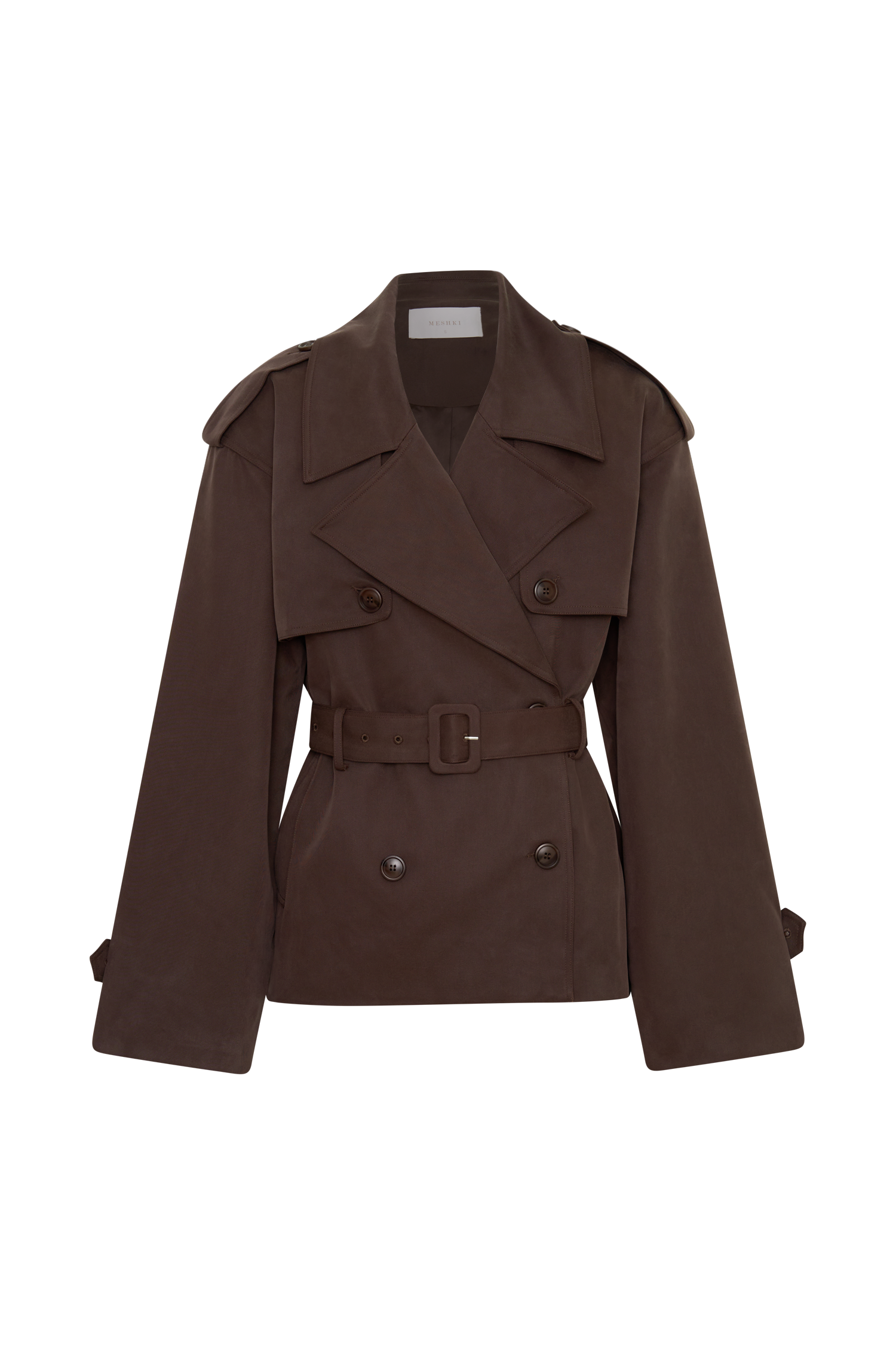 Alden Short Trench Jacket in Chocolate – Chic&Drifts