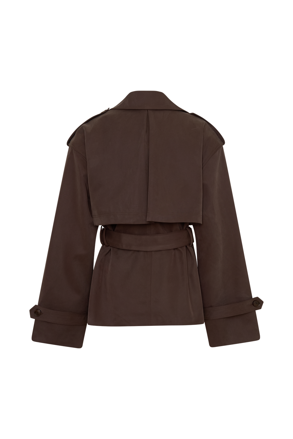 Alden Short Trench Jacket in Chocolate – Chic&Drifts