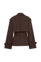 Alden Short Trench Jacket in Chocolate – Chic&Drifts