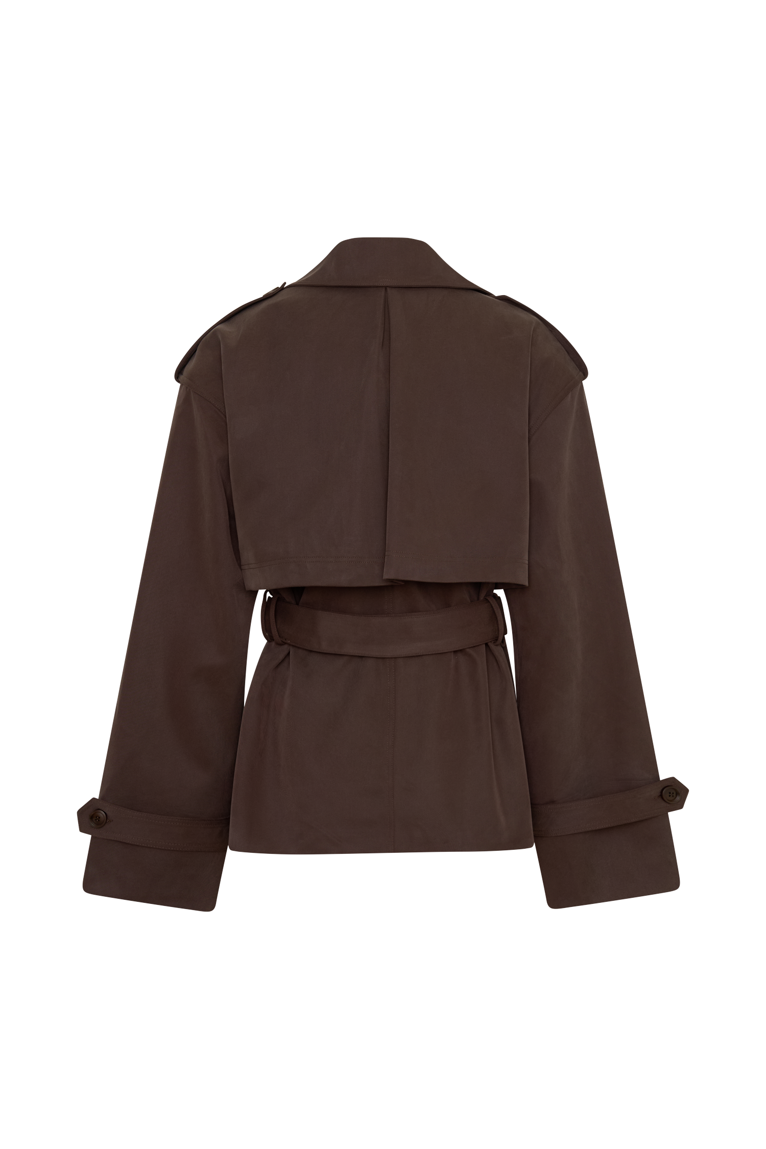 Alden Short Trench Jacket in Chocolate – Chic&Drifts