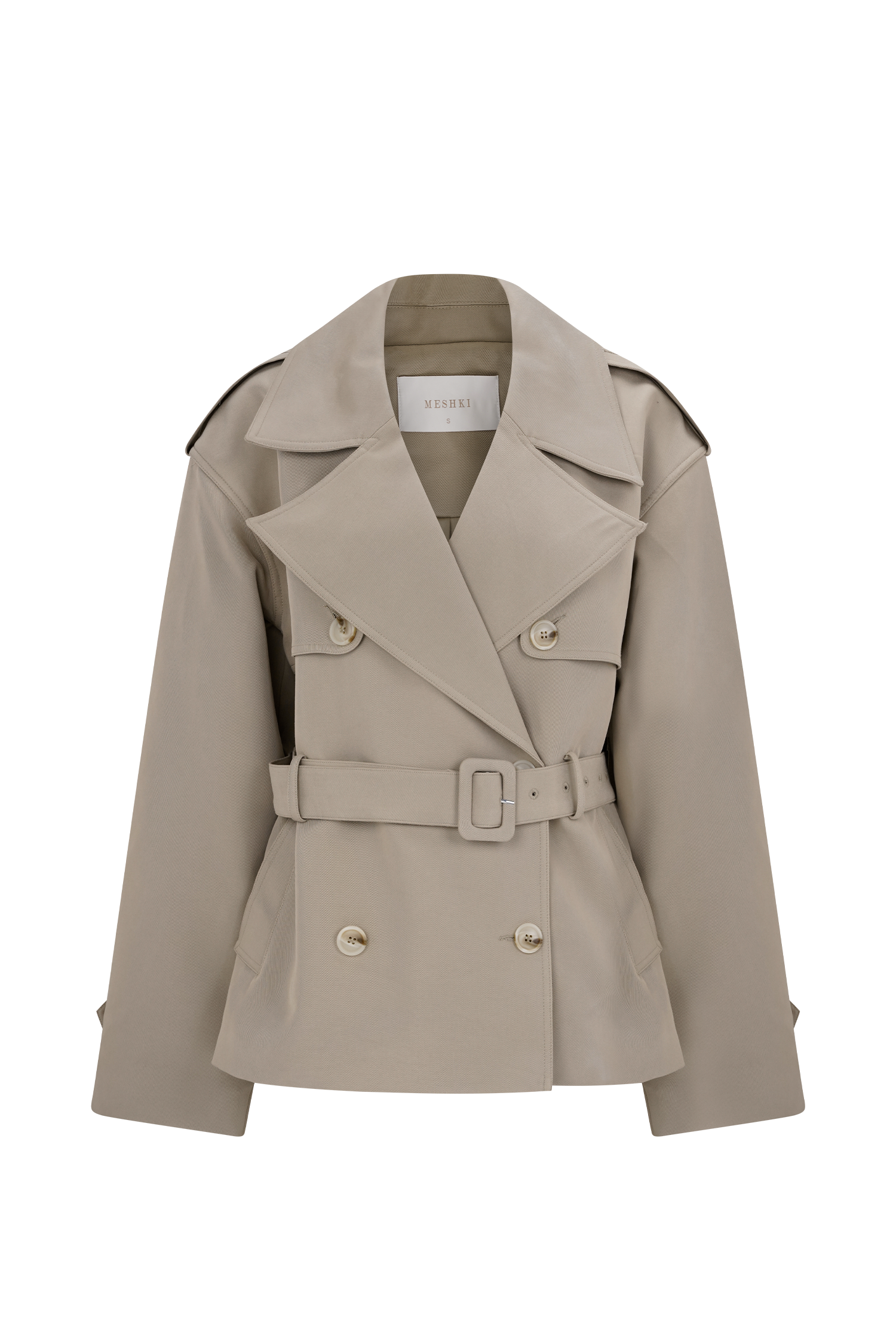 Alden Short Trench Jacket in Pebble – Chic&Drifts