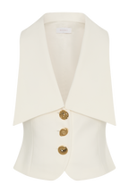 Alix Mixed Button Vest in Ivory – Chic&Drifts