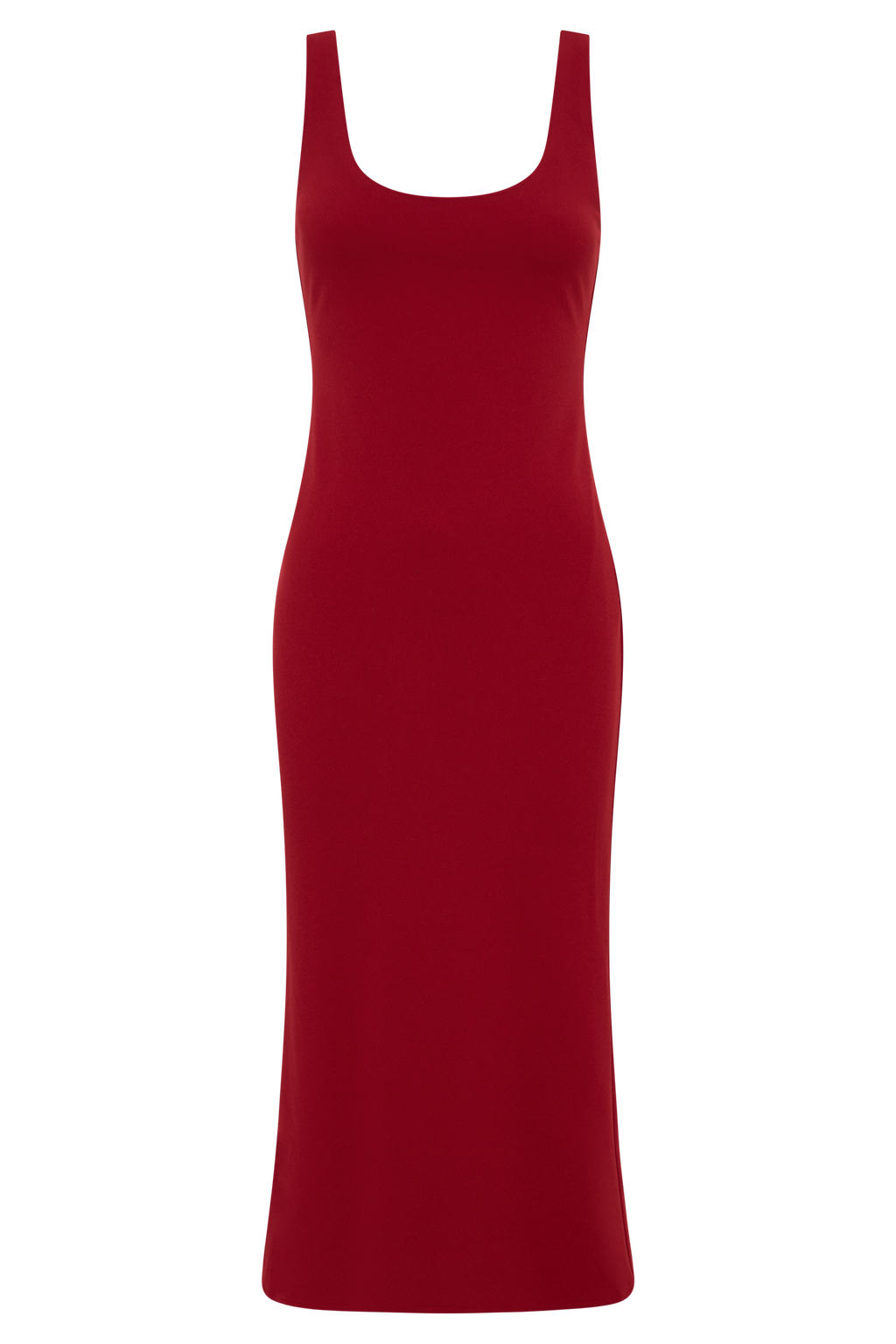 Allyra Scoop Stretch Crepe Midi Dress in Black – Chic&Drifts