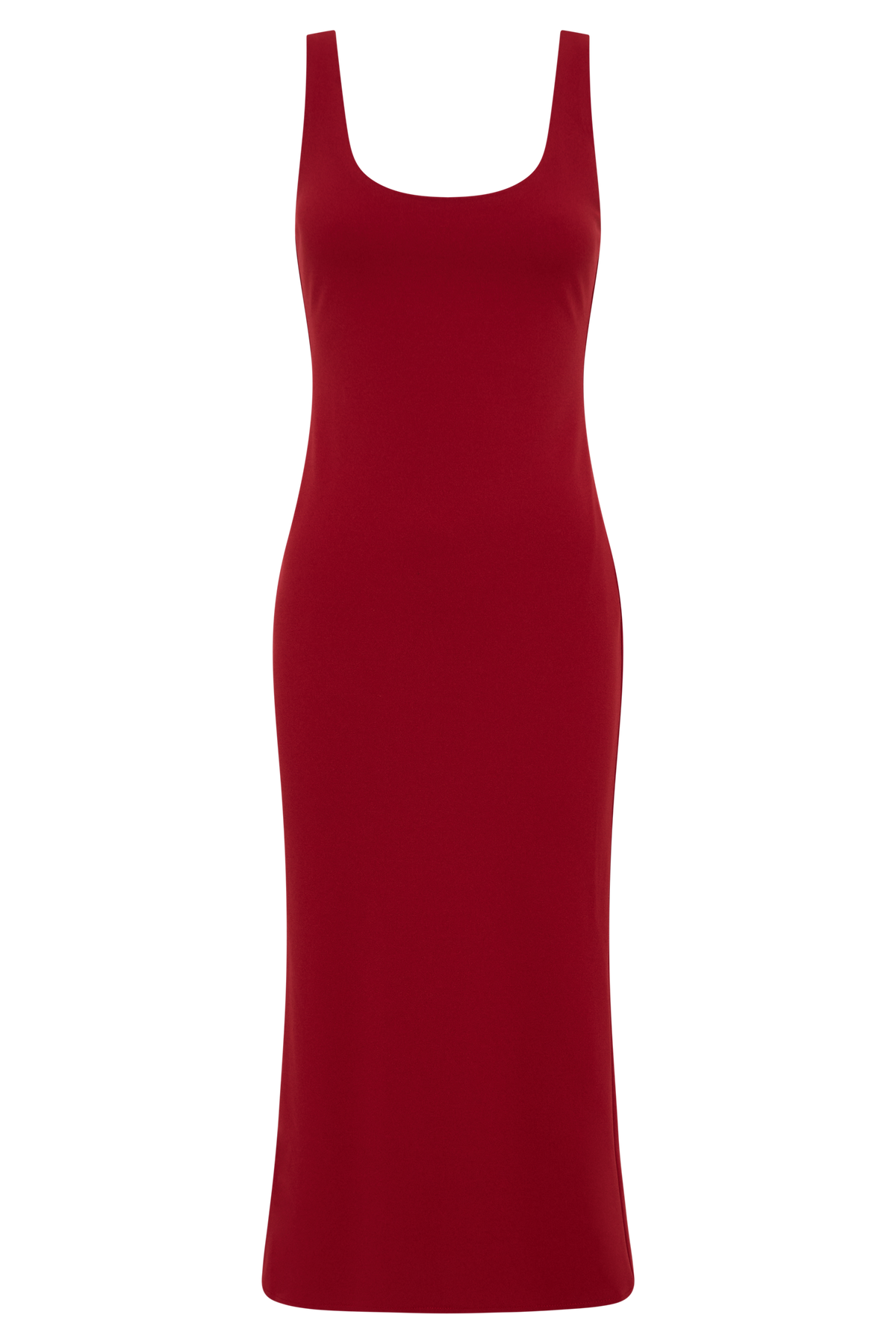 Allyra Scoop Stretch Crepe Midi Dress in Black – Chic&Drifts