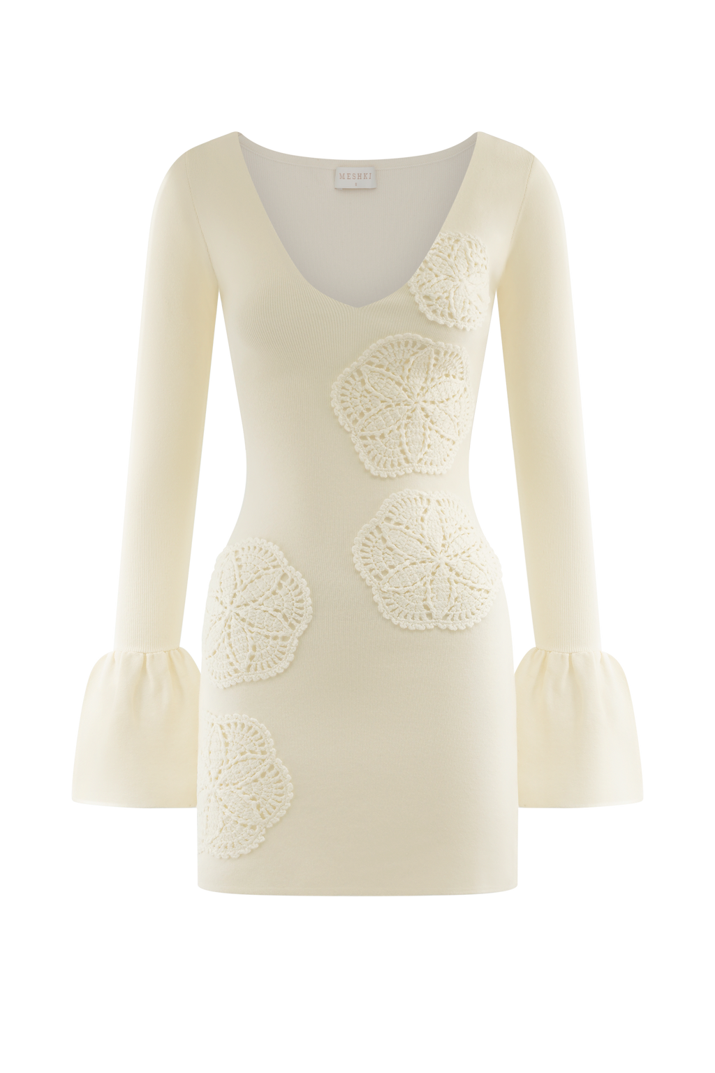 Amari Knit Crochet Knit Mini Dress in Ivory – Chic&Drifts