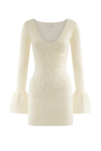 Amari Knit Crochet Knit Mini Dress in Ivory – Chic&Drifts