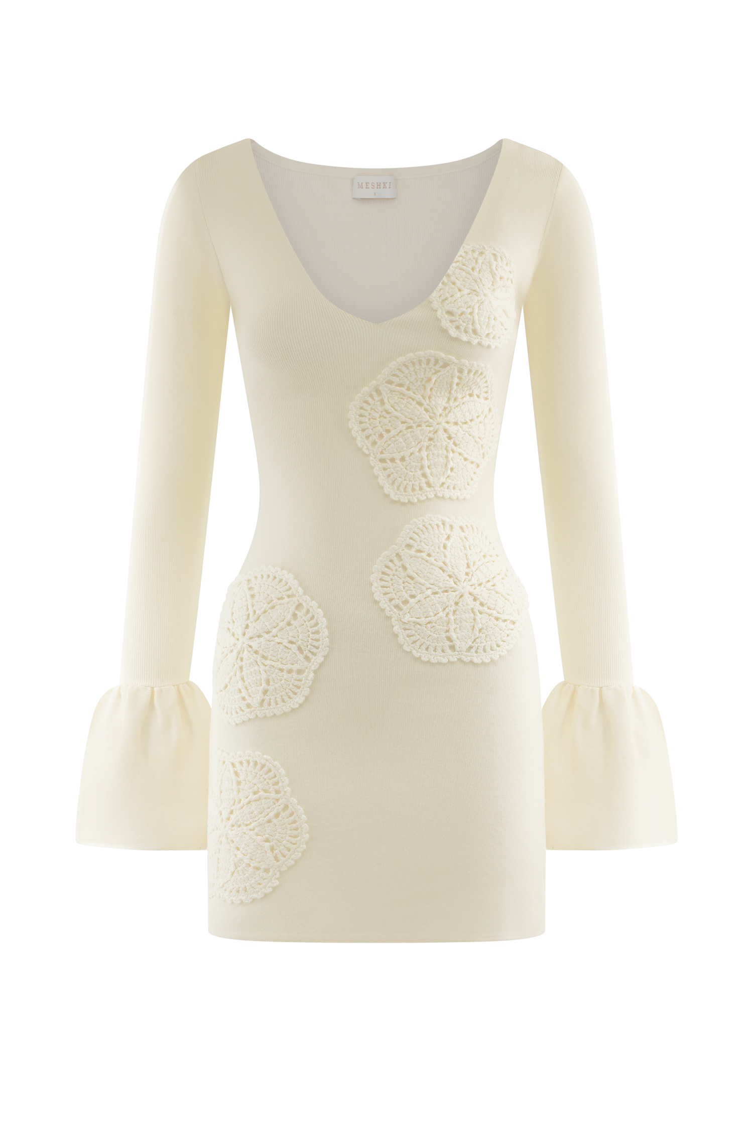 Amari Knit Crochet Knit Mini Dress in Ivory – Chic&Drifts