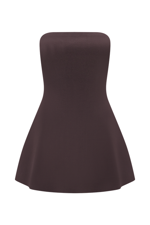 Anette Bandage Knit Strapless Top in Chocolate – Chic&Drifts