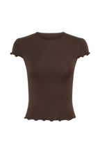 Anfie High Neck Top With Piping Detail in Dark Chocolate – Chic&Drifts