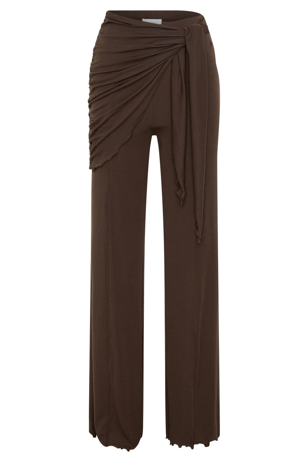 Anfie Straight Leg Pants With Waist Wrap in Dark Chocolate – Chic&Drifts