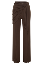 Anfie Straight Leg Pants With Waist Wrap in Dark Chocolate – Chic&Drifts