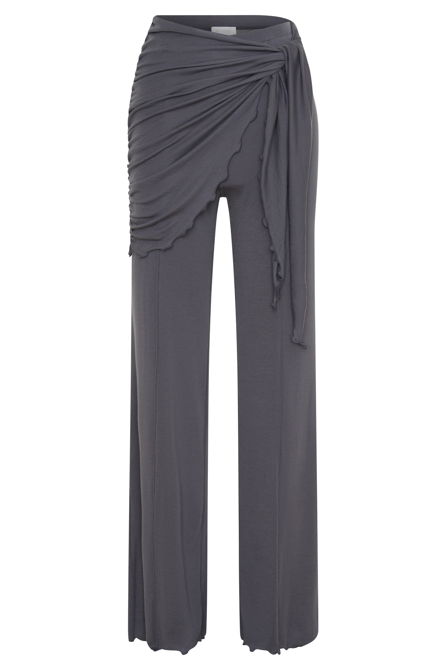 Anfie Straight Leg Pants With Waist Wrap in Grey – Chic&Drifts
