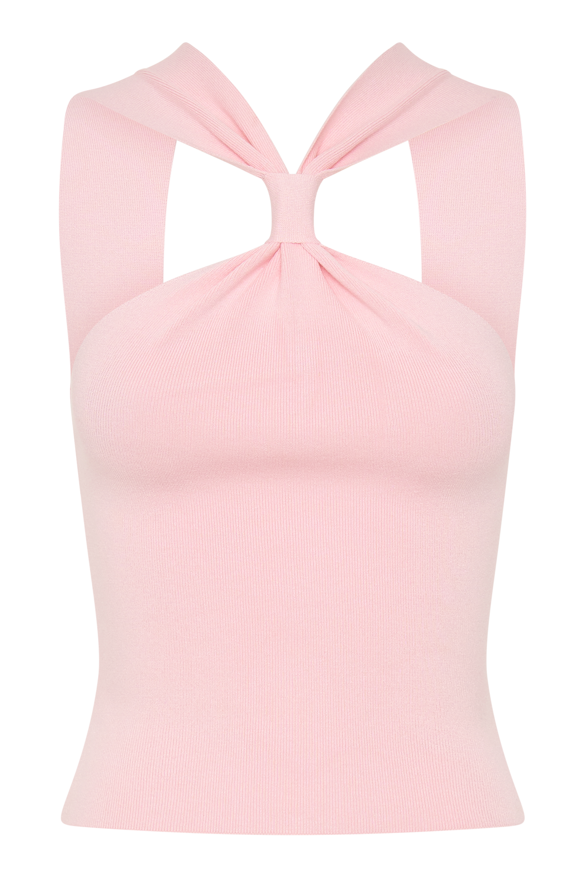 Angelika Twist Front Knit Top in Baby Pink – Chic&Drifts