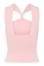 Angelika Twist Front Knit Top in Baby Pink – Chic&Drifts