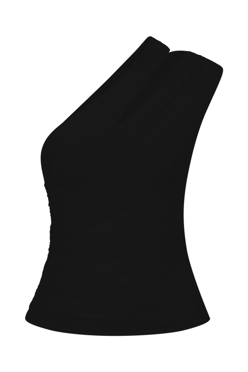 Anna One Shoulder Modal Top in Black – Chic&Drifts