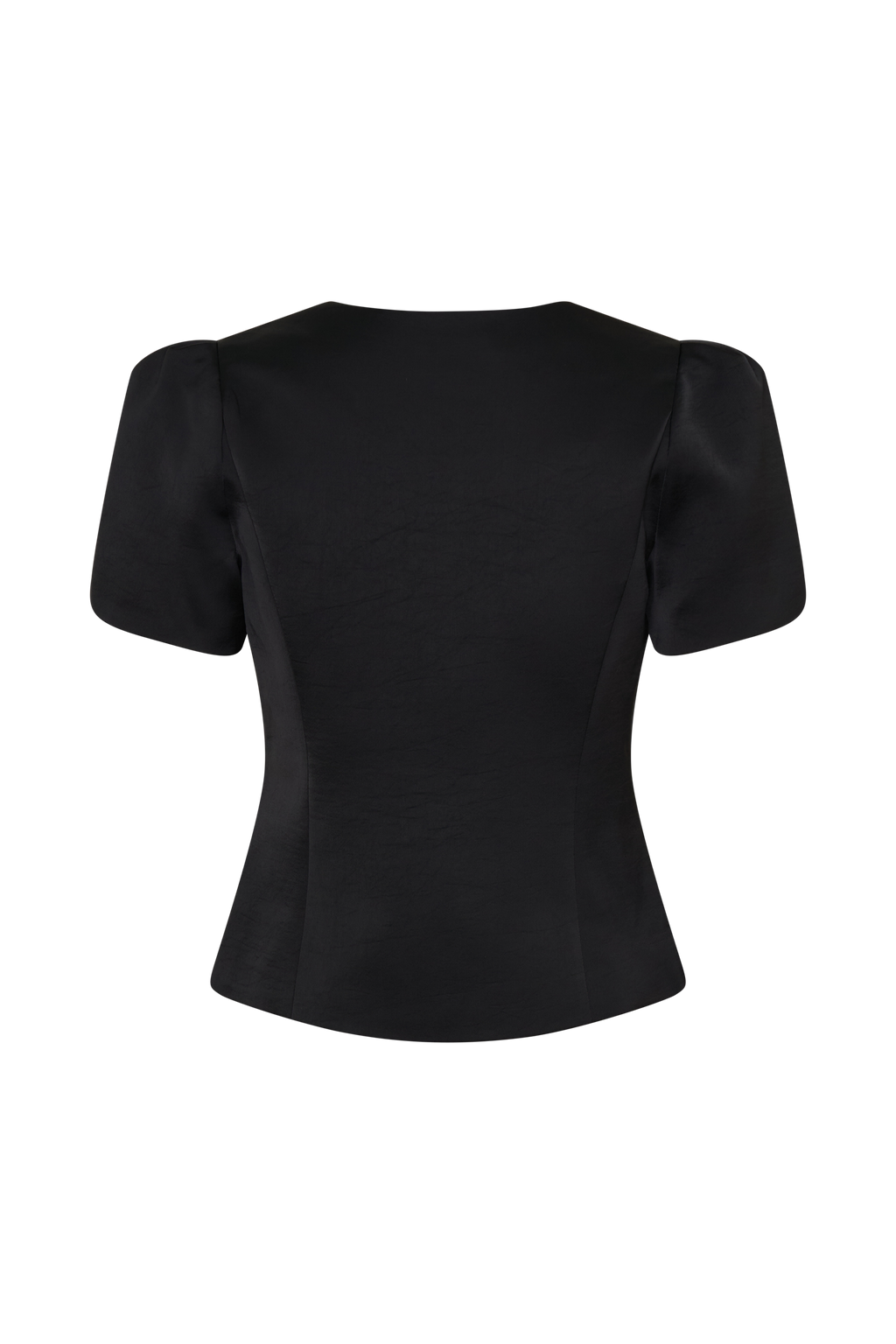 Anne Short Sleeve Satin Top