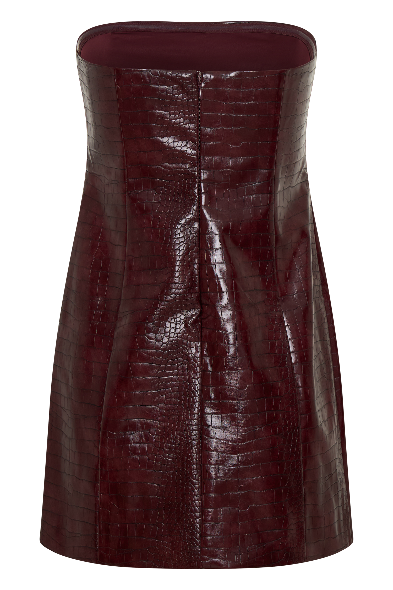 Anouk Faux Leather Strapless Mini Dress