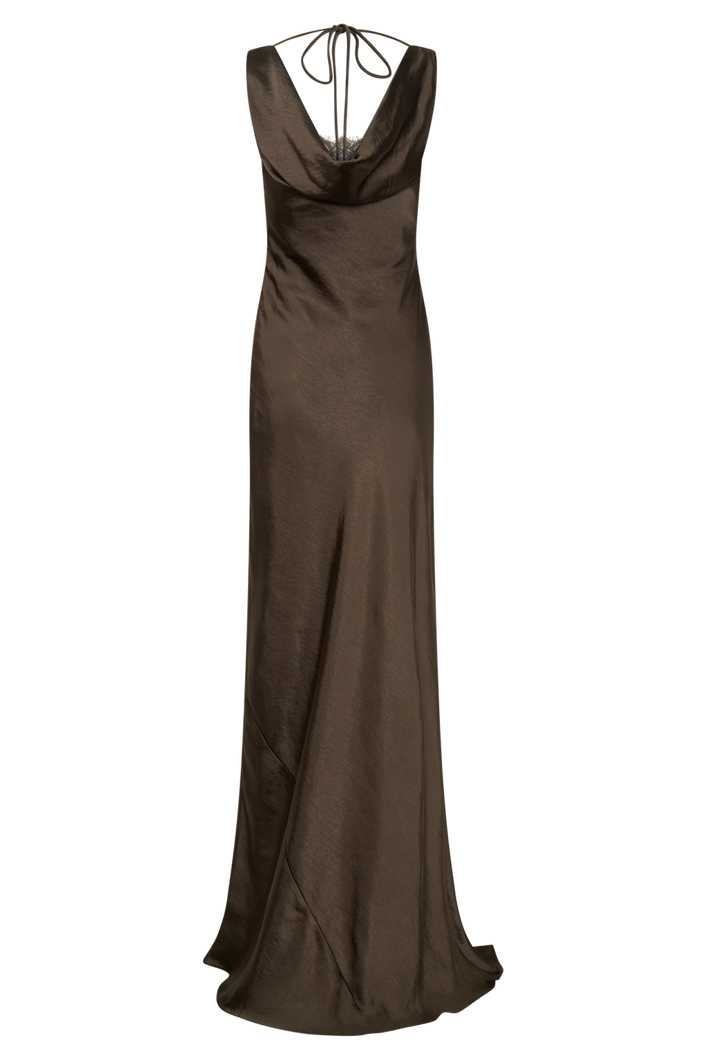 Ashley Cowl Neck Lace And Satin Maxi Dress in Ice Blue – Chic&Drifts