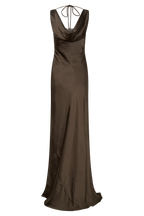 Ashley Cowl Neck Lace And Satin Maxi Dress in Ice Blue – Chic&Drifts
