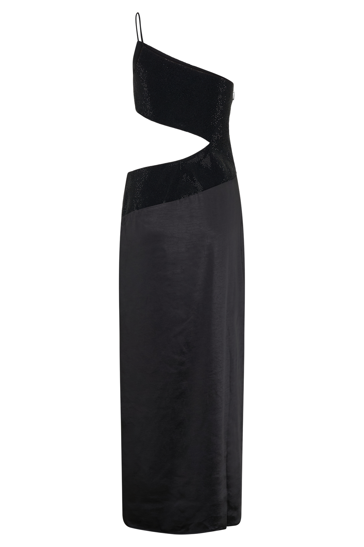 Athena One Shoulder Diamante Maxi Dress in Black – Chic&Drifts