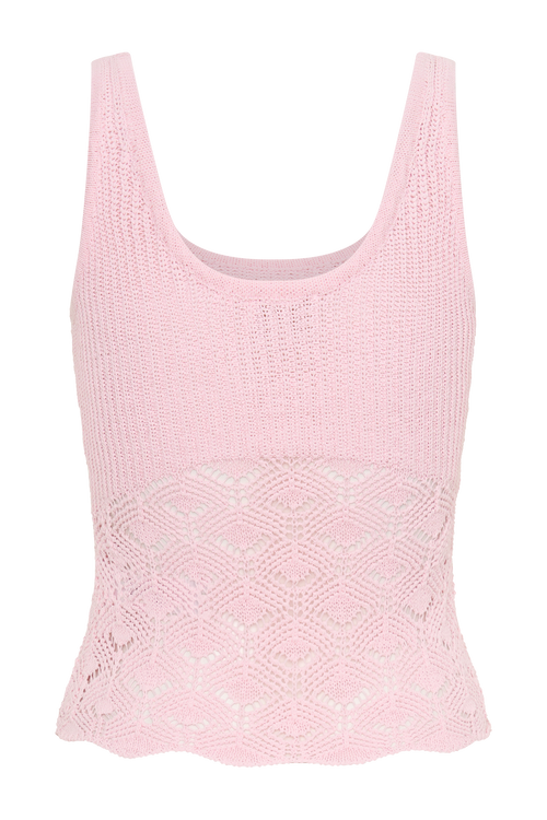Atlantis Crochet Knit Top in Baby Pink – Chic&Drifts