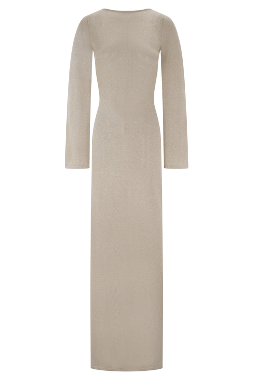 Atticus Knit Maxi Dress With Sequin in Gold – Chic&Drifts