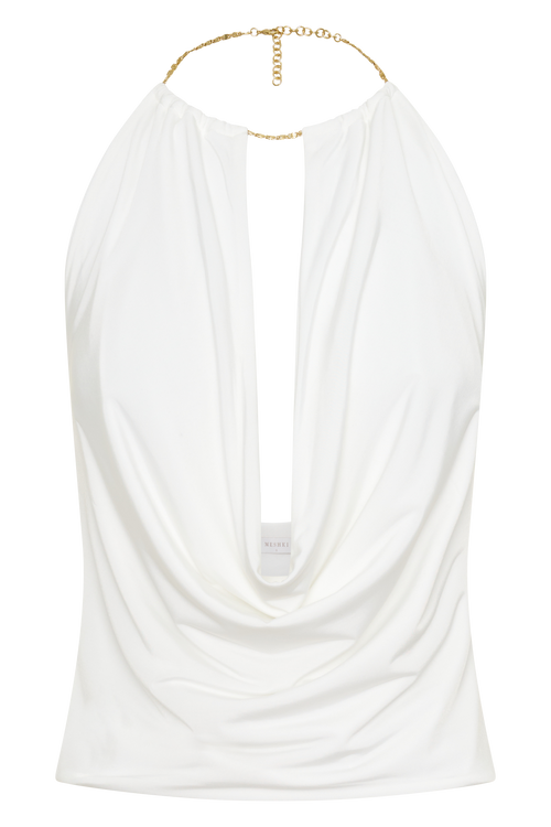 Banks Halter Neck Top With Hardware in White – Chic&Drifts