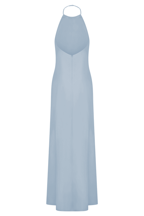 Bella Satin Halter Maxi Dress