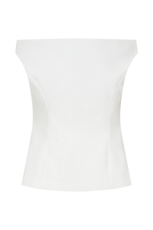Billie Off Shoulder Sleeveless Button Top in White – Chic&Drifts