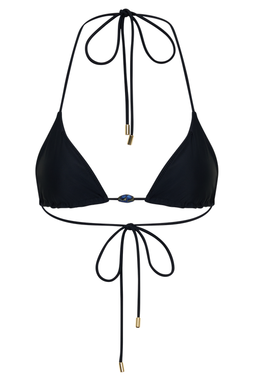 Blossom Classic Triangle Bikini Top in Black – Chic&Drifts