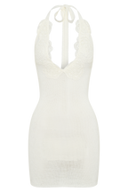 Bohdie Crochet Halter Mini Dress in Ivory – Chic&Drifts