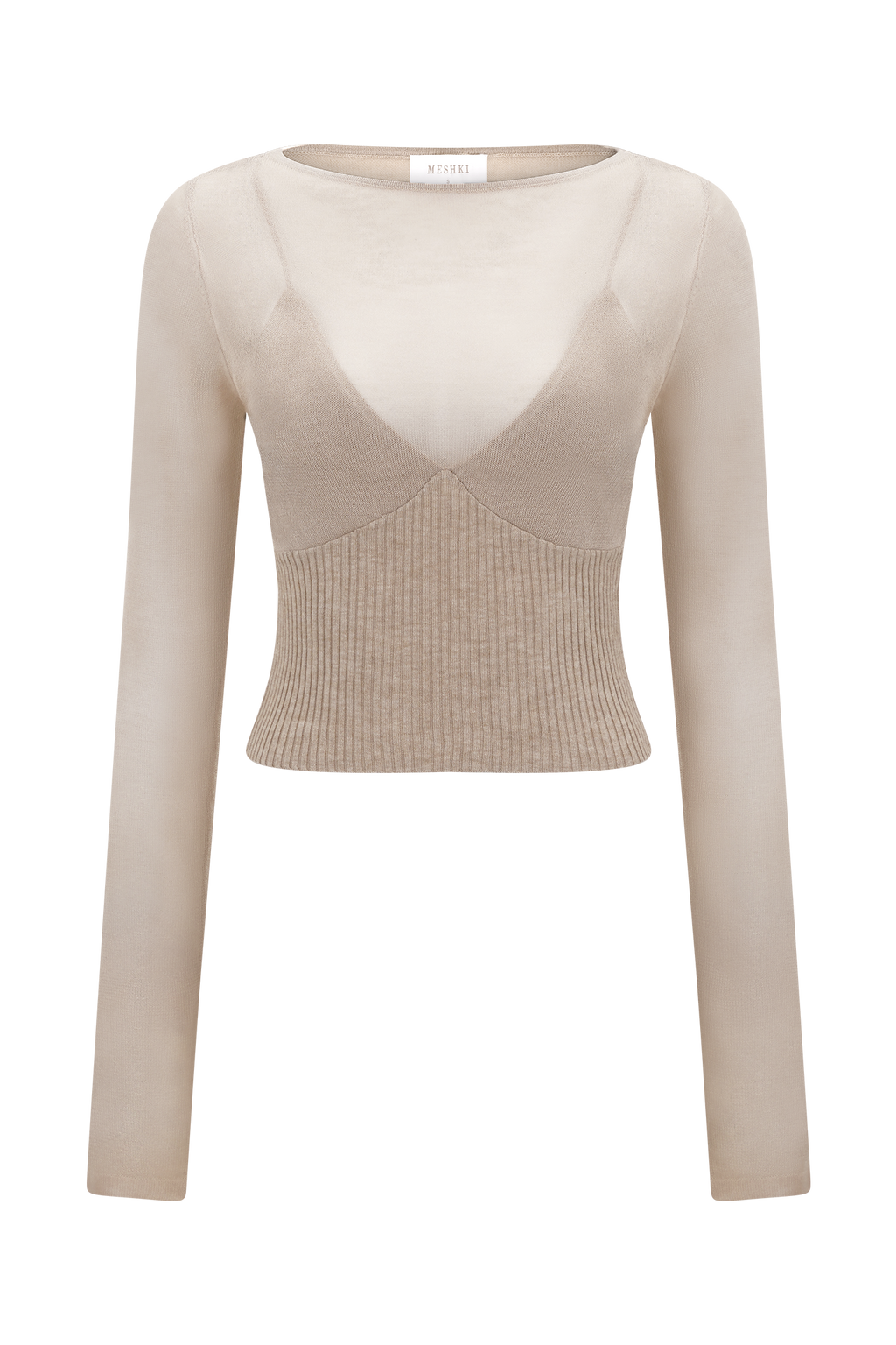 Brionee Silk Blend Knit Top in Sand – Chic&Drifts