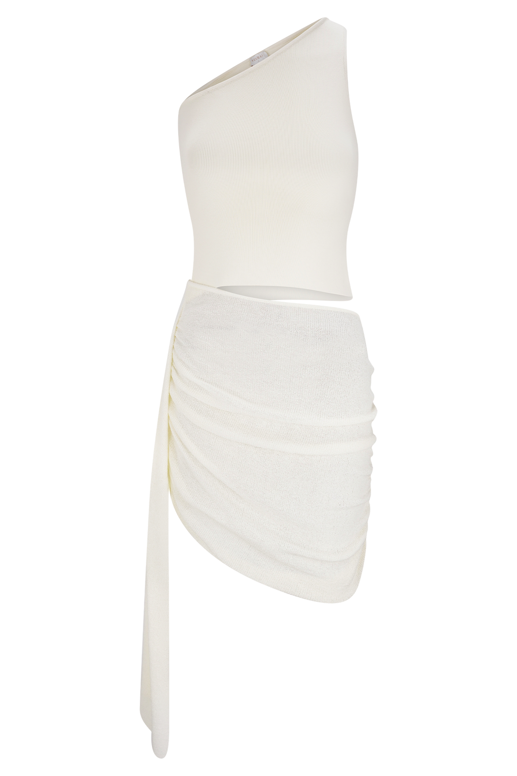 Cali Drape Skirt Knit Mini Dress in Ivory – Chic&Drifts