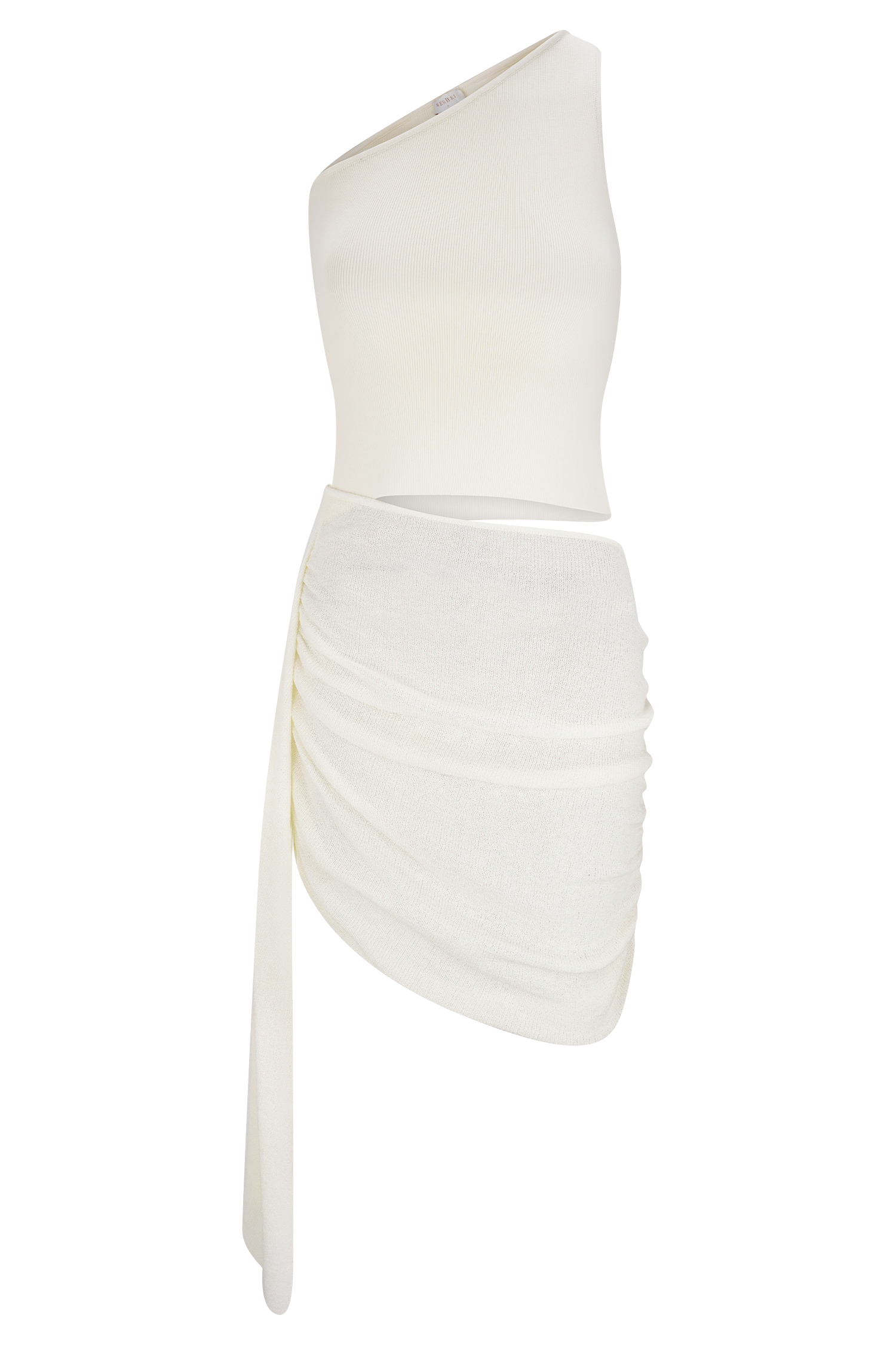 Cali Drape Skirt Knit Mini Dress in Ivory – Chic&Drifts