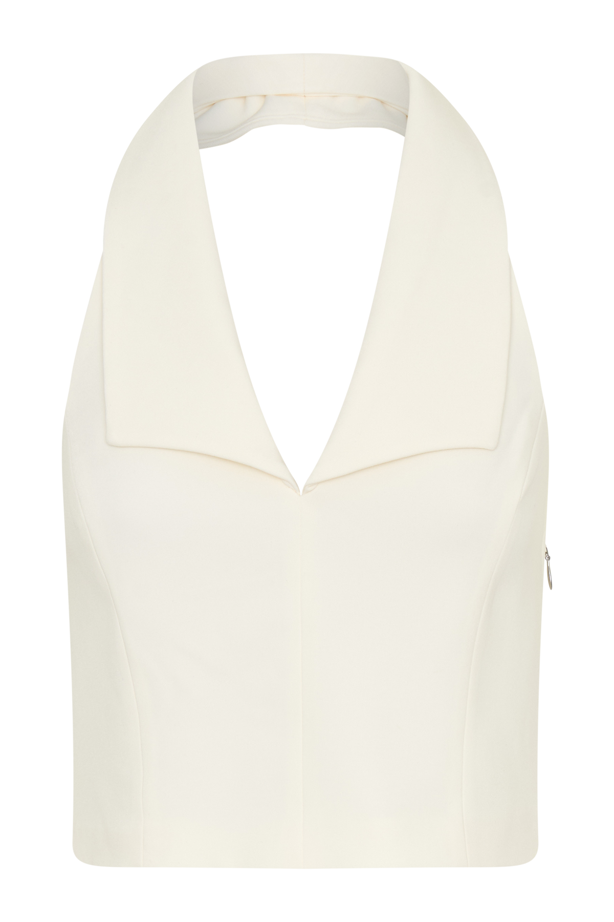 Calla Collared Sleeveless Halter Top in Ivory – Chic&Drifts