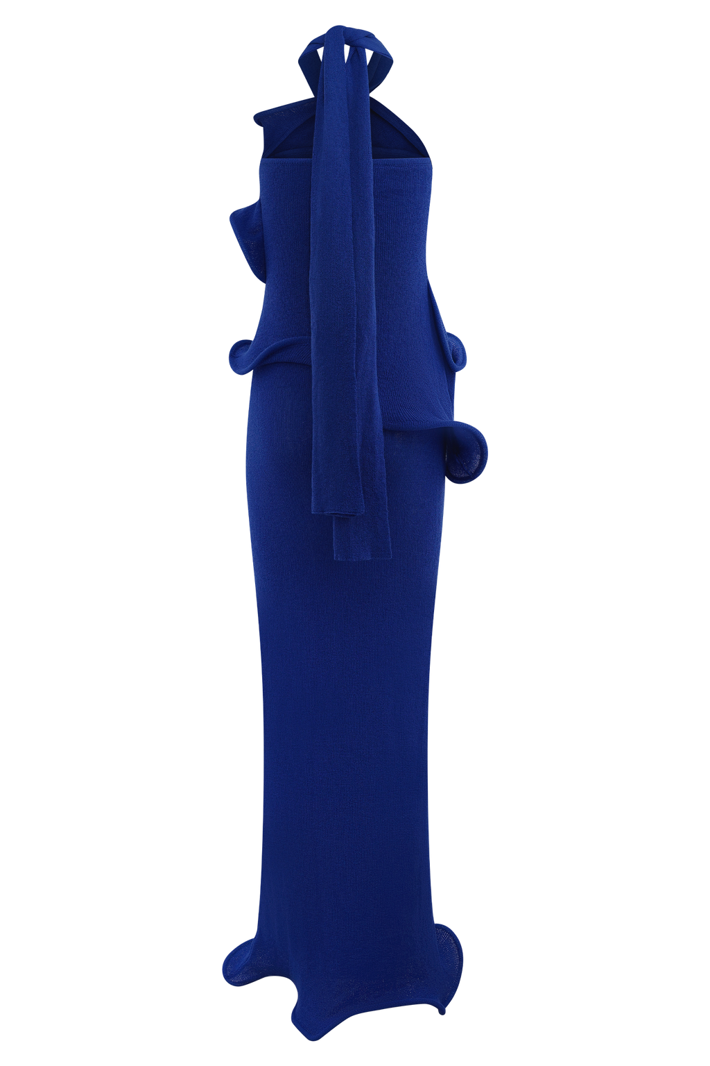 Caprice Halter Knit Maxi Dress in Cobalt – Chic&Drifts
