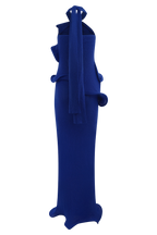 Caprice Halter Knit Maxi Dress in Cobalt – Chic&Drifts