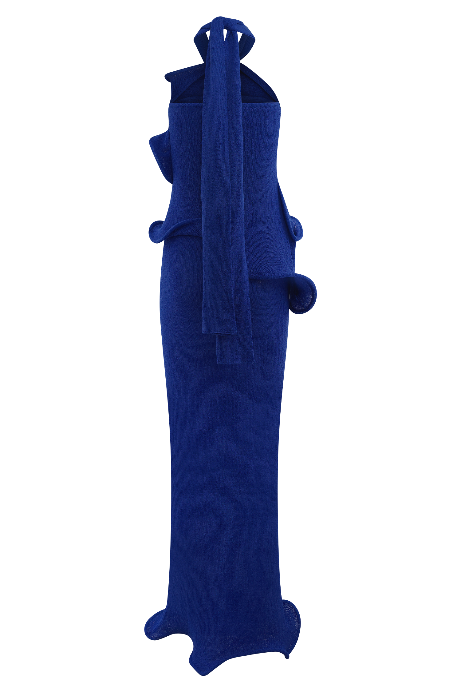 Caprice Halter Knit Maxi Dress in Cobalt – Chic&Drifts