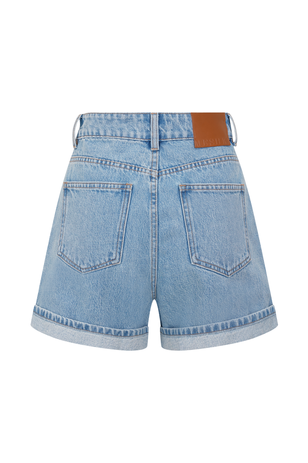 Carlene Cuffed Denim Shorts in Classic Blue – Chic&Drifts