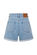 Carlene Cuffed Denim Shorts in Classic Blue – Chic&Drifts